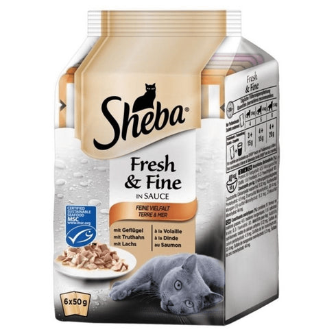 Hrana umeda pentru pisici Sheba MiniPouch Selectii de Pasare si Peste