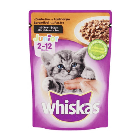 Hrana umeda pentru pisici Whiskas Pasare Junior 100g