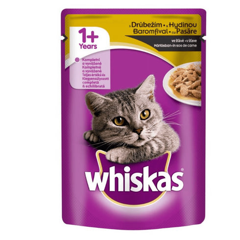 Hrana umeda pentru pisici Whiskas Plic cu Pasare 100gr