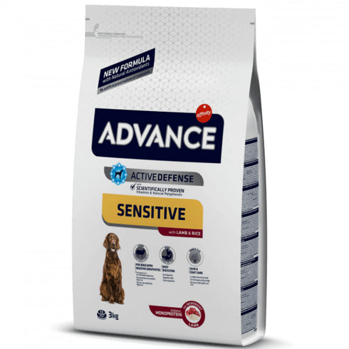 Hrana uscata pentru caini Advance Sensitive Miel&Orez 3kg