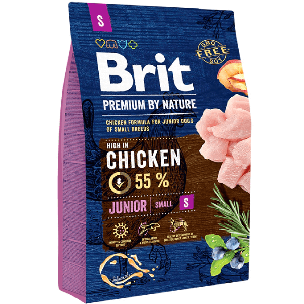 Hrana uscata pentru caini Brit Premium by Nature Junior S 3 Kg - Animax