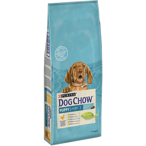 Hrana uscata pentru caini Dog Chow Puppy cu pui si orez 14 kg