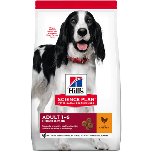 Hrana uscata pentru caini Hill's Science Plan Adult Medium Pui 12kg