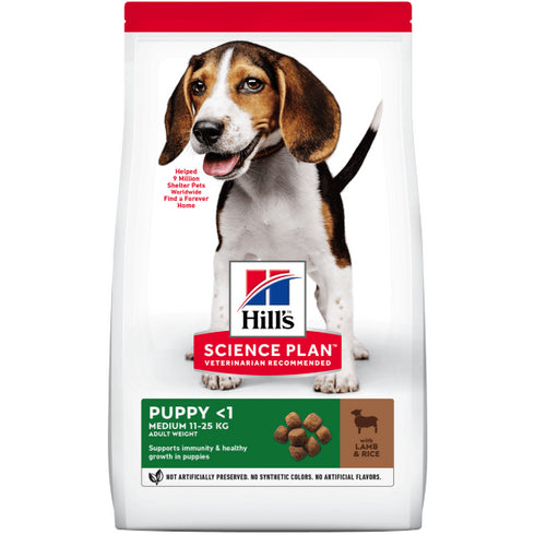 Hrana uscata pentru caini Hill's Science Plan Medium Puppy Miel si orez 12kg