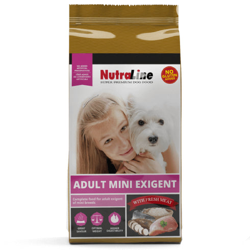 Hrana uscata pentru caini Nutraline Dog Adult Mini Exigent 1kg