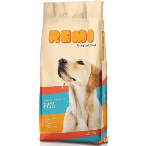 Hrana uscata pentru caini Remi Peste 12 kg
