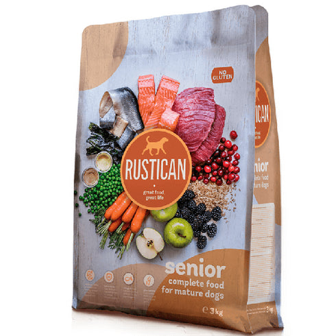 Hrana uscata pentru caini Rustican Senior Hering-Somon-Ton 3kg