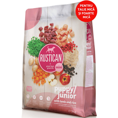 Hrana uscata pentru catei Rustican Mini Puppy-Junior 1kg