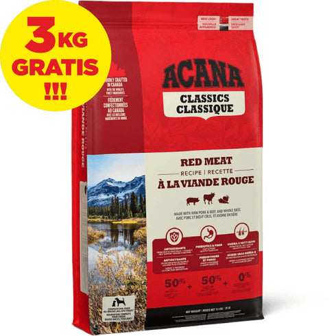Hrana uscata pentru caini Acana Classic Red 14+3 kg GRATIS