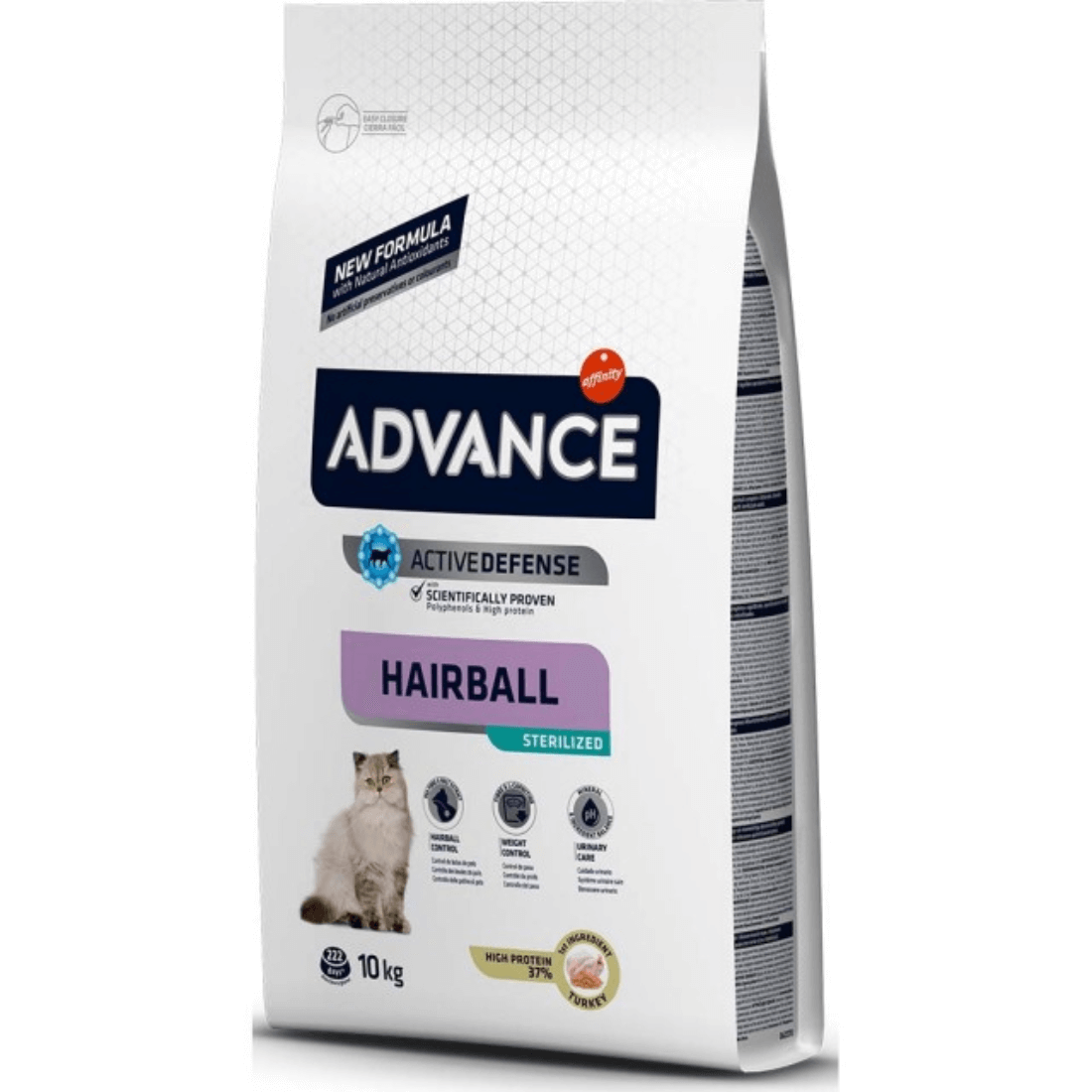 Hrana uscata pentru pisici Advance Cat Sterilizat Hairball Curcan 10 kg - Animax