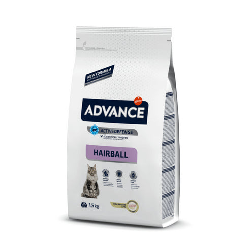 Hrana uscata pentru pisici Advance Hairball cu curcan si orez 1.5 kg