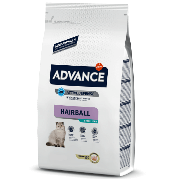 Hrana uscata pentru pisici Advance Sterilised Hairball 1.5 kg - Animax