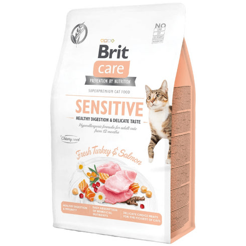 Hrana uscata pentru pisici Brit Care Cat Grain Free Sensitive Healty Digestion&Delicate Taste 2kg