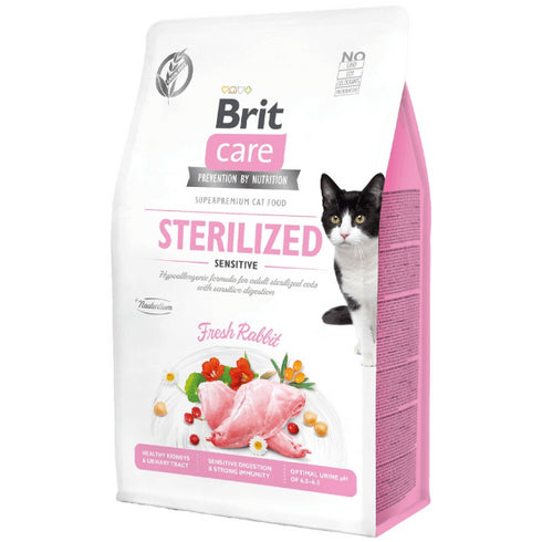 Hrana uscata pentru pisici Brit Care Cat Grain Free Sterilized Sensitive 2kg