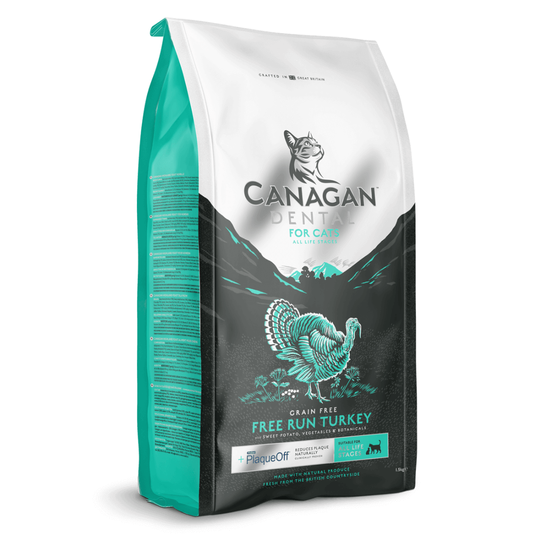 Hrana uscata pentru pisici Canagan Dental Curcan 375g - Animax