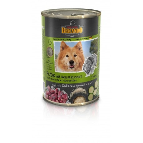 Hrana umeda pentru caini Belcando Adult cu curcan orez si dovlecei 400 g