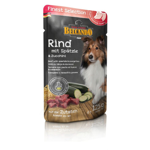 Hrana umeda pentru caini Belcando cu vita taitei si dovlecel 125 g