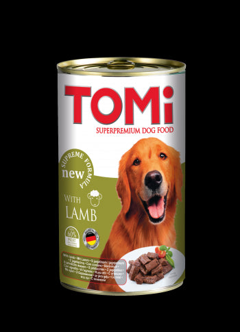 Hrana umeda pentru caini Tomi cu miel 1200 g