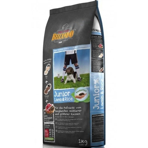 Hrana uscata pentru caini Belcando Junior cu miel si orez 1 kg