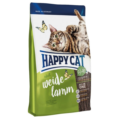 Hrana uscata pentru pisici Happy Cat Adult cu miel de pasune 10 kg + 2 kg