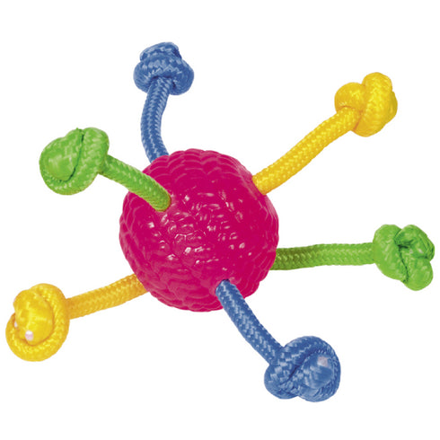 Jucarie pentru caini Nobby Bila TPR cu sfori 8cm