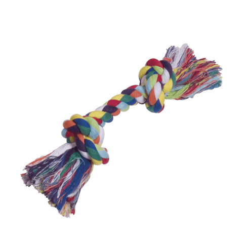 Jucarie pentru caini Nobby Sfoara color 2 noduri 90g