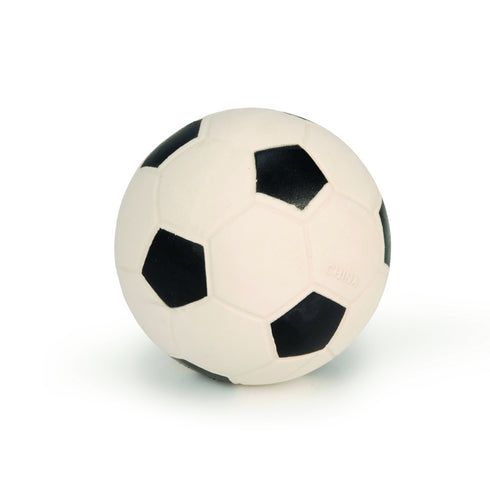 Jucarie pentru caini Beeztees Minge fotbal latex L 10 cm