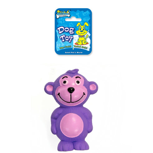 Jucarie din latex pentru caini Soleil Maimuta Violet 11cm