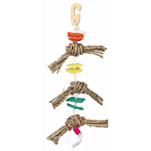 Jucarie din lemn natural pentru pasari TRIXIE 43cm 58958