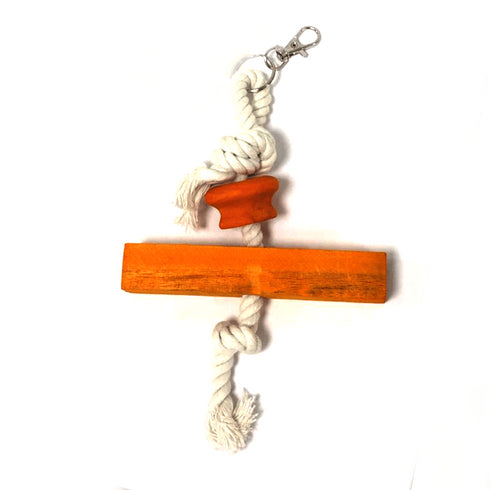 Jucarie pentru pasari Enjoy Lemn&Sfoara BBC 18 cm YD4560