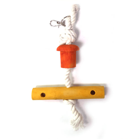 Jucarie pentru pasari Enjoy Lemn&Sfoara BBC 22 cm YD4558