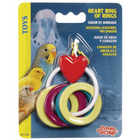 Jucarie pentru pasari Living World Anouri cu inimioare