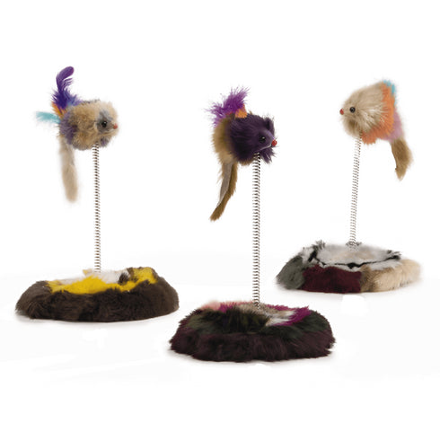 Jucarie pentru pisici Beeztees Soarece cu arc