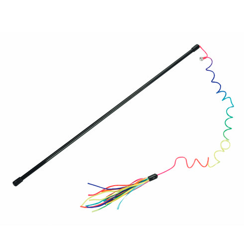 Jucarie pentru pisici Beeztees Undita curcubeu 70 cm PP430410