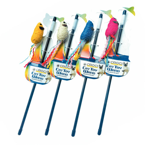 Jucarie pentru pisici Croci Undita soricel sisal C6098087 40cm