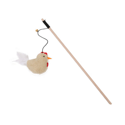 Jucarie pentru pisici Enjoy Undita din lemn 40cm