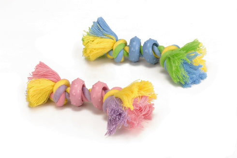 Jucarie pentru caini Sfoara BBC cu Inele Cauciuc 16cm