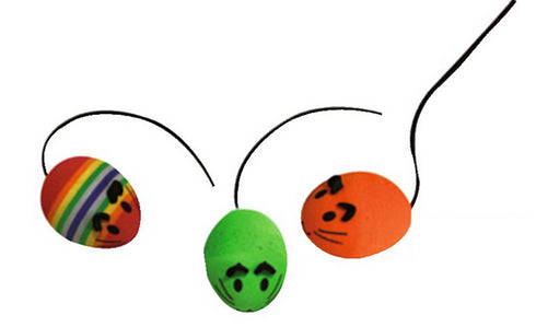 Jucarie pentru pisici model Soareci Color Mix 3buc-set