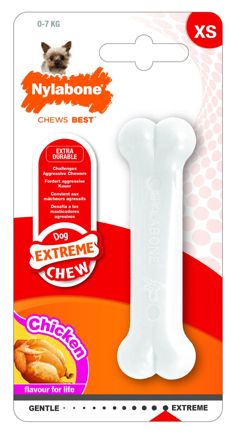 Jucarie pentru caini NY Extreme Chew Os cu pui XS