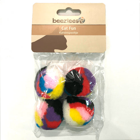Jucarie pentru pisici Beeztees pompon 4 bucati
