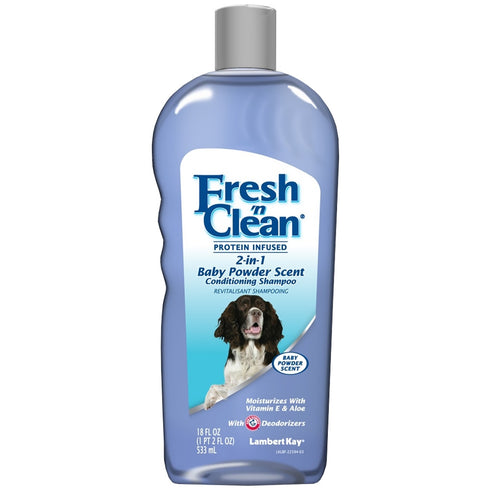 Sampon-Balsam pentru caini Fresh'n Clean Baby Powder 2in1 533ml