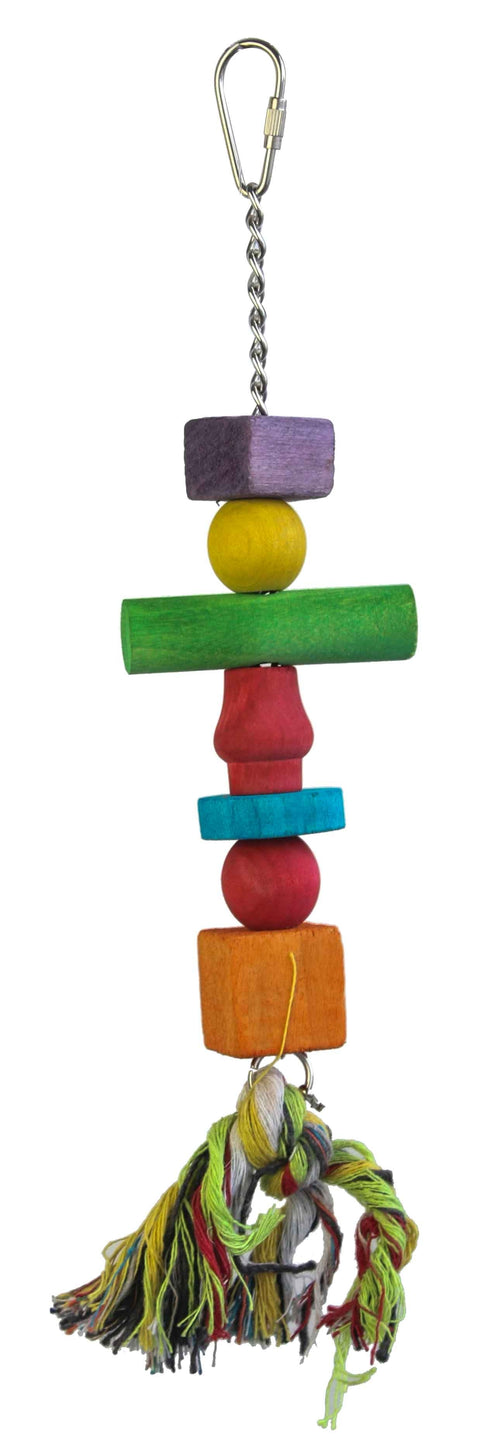 Jucarie colorata din lemn pentru pasari LBW 30 cm