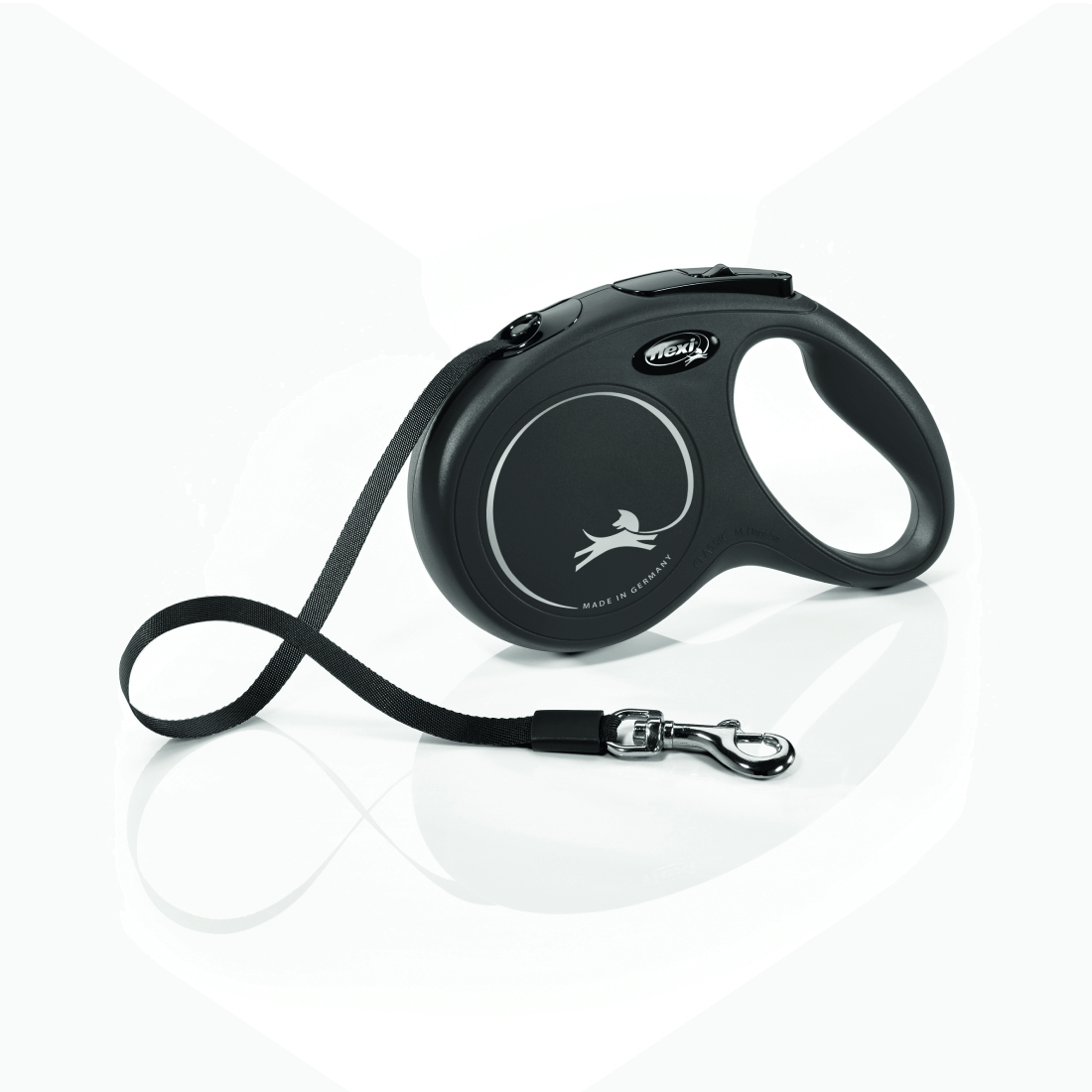 Lesa pentru caini Flexi New Classic Negru Banda M 5m - Animax