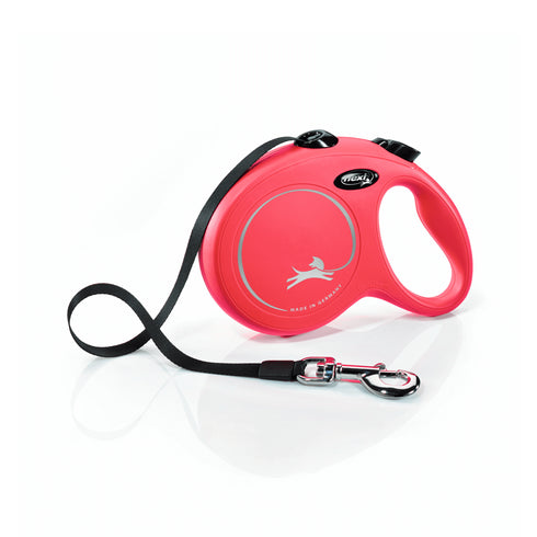 Lesa pentru caini Flexi New Classic Rosu Banda L 5m