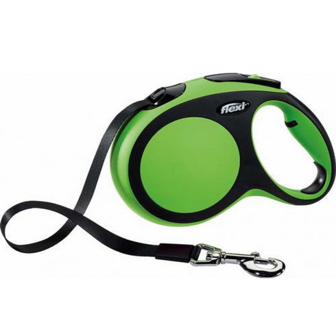 Lesa pentru caini Flexi New Confort Banda M 5M Verde