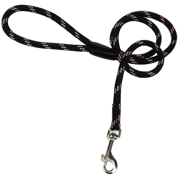 Lesa cordelina pentru caini Negru 125cmX13mm - Animax