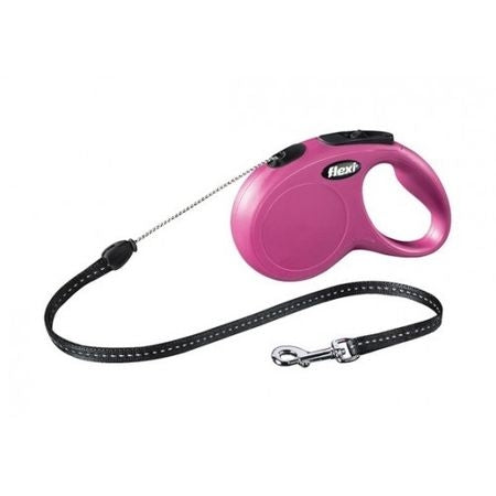 Lesa cu snur Flexi Classic M 5m Pink
