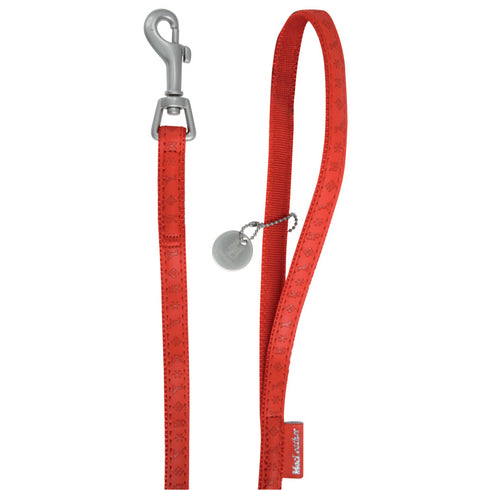 Lesa rosie pentru caini Macleather 15mm-1.2m Z 522015RO