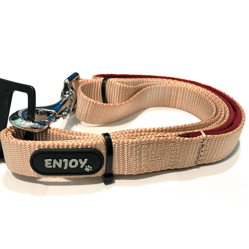Lesa bej pentru caini din nylon si neopren Enjoy 2.5x120 cm