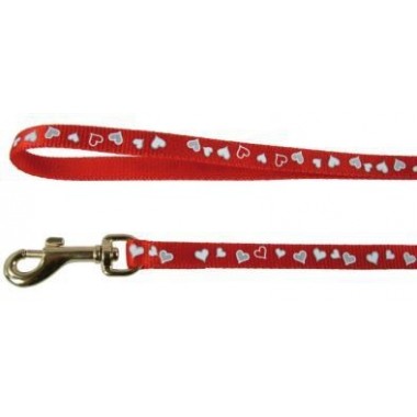 Lesa Reflectorizanta pentru Caini Rosie 1m